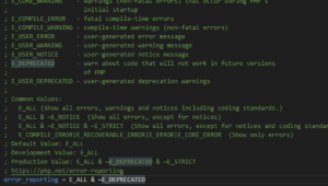 How to Disable PHP Errors & Deprecation Notice