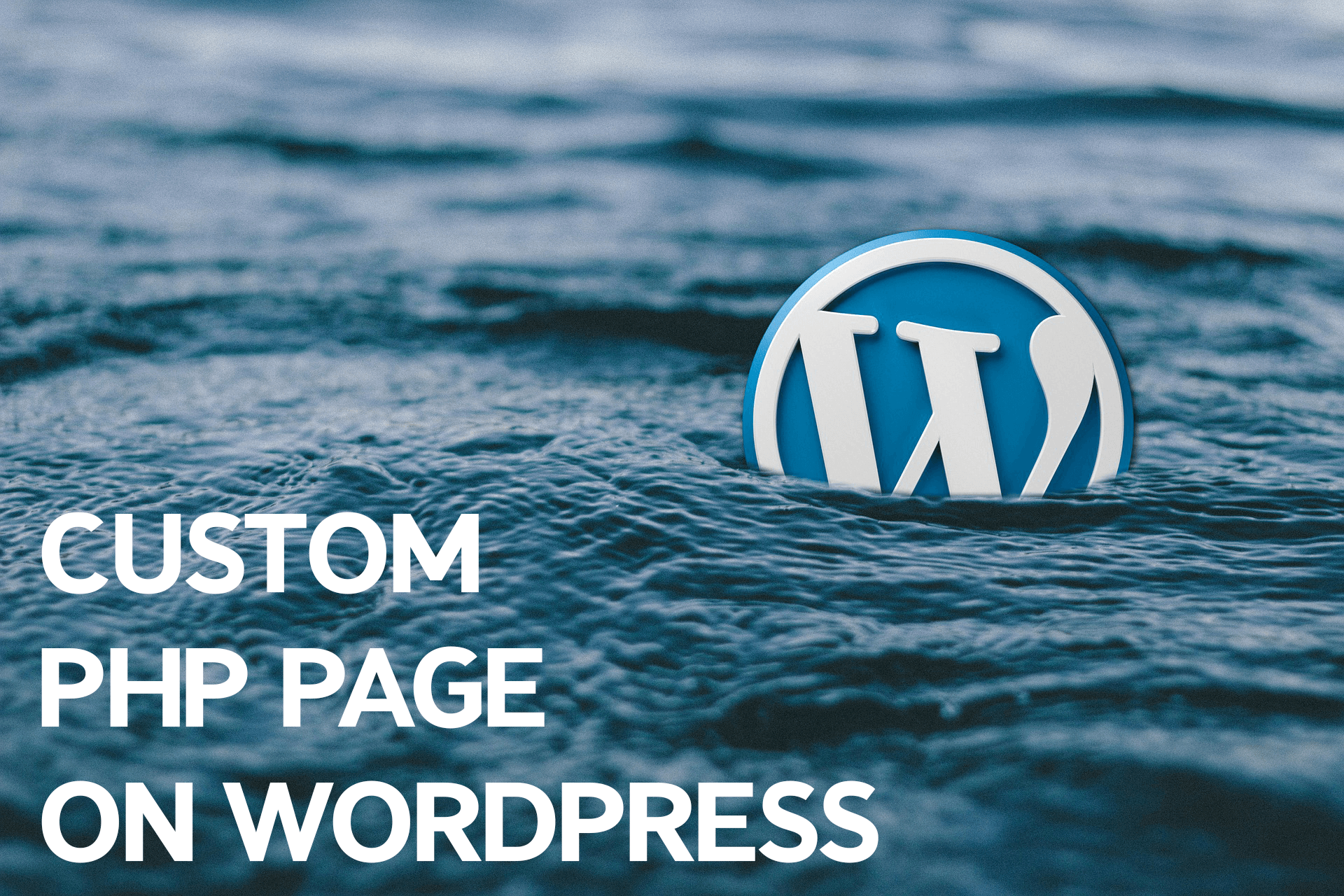 Wordpress custom page