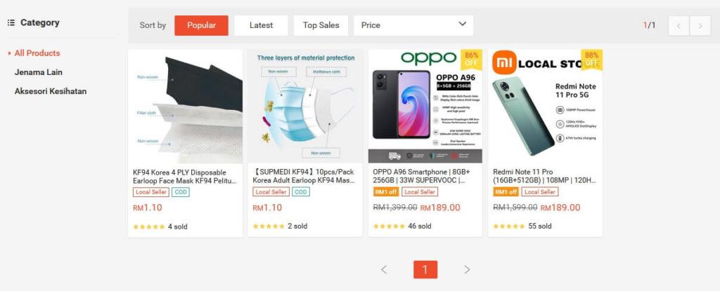 shopee product page