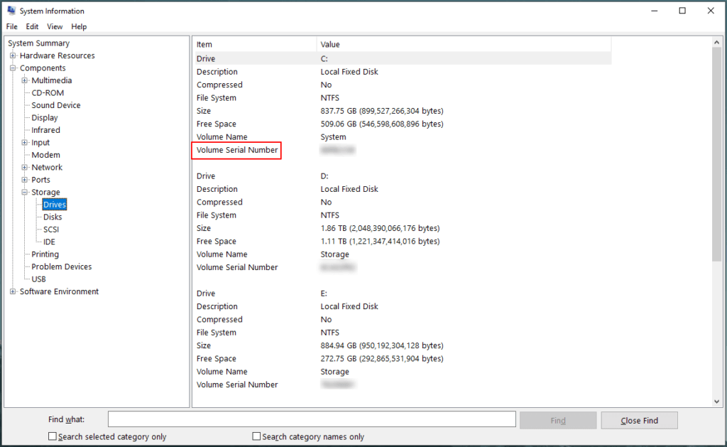 Hardware Information with msinfo32